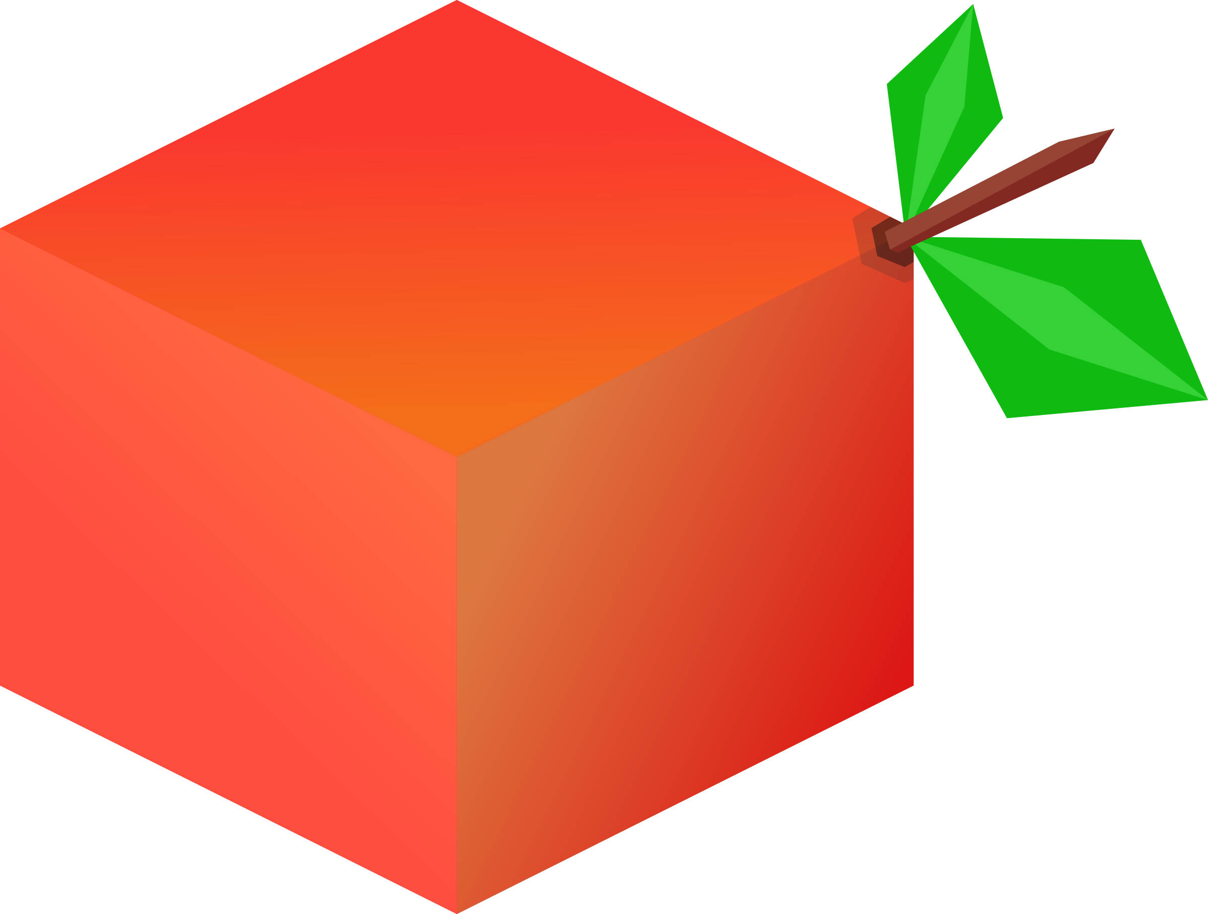 Apple - Orange Cubism (2400x1815)