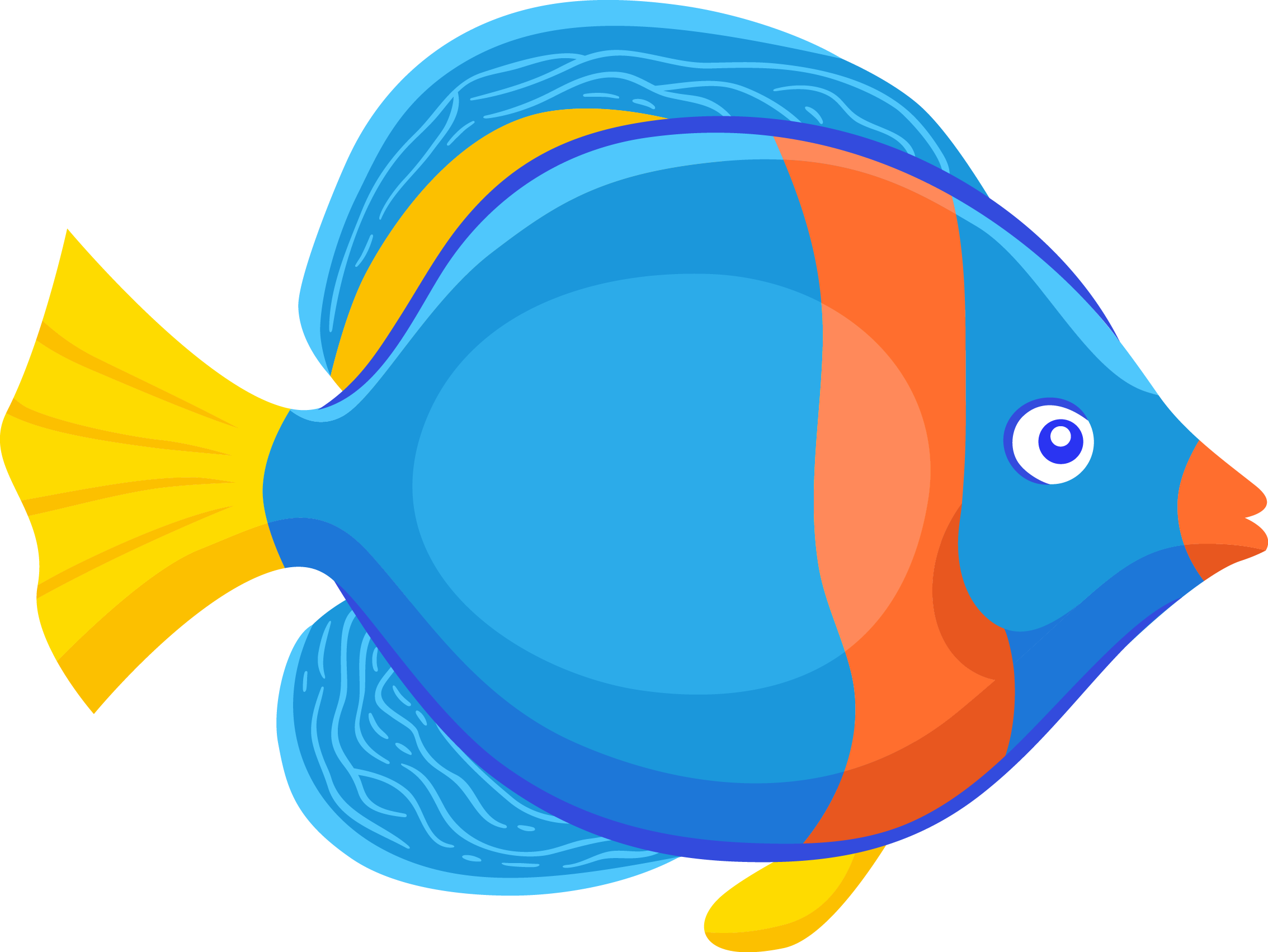 Fish Animation Drawing - Fish Vector Png (2267x1702)
