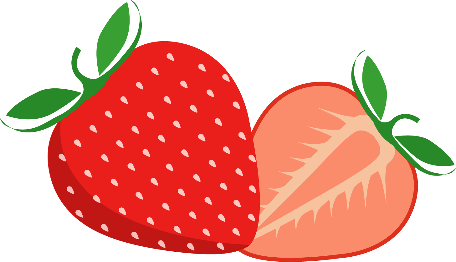 Transparent Background Strawberry Clipart (1457x839)