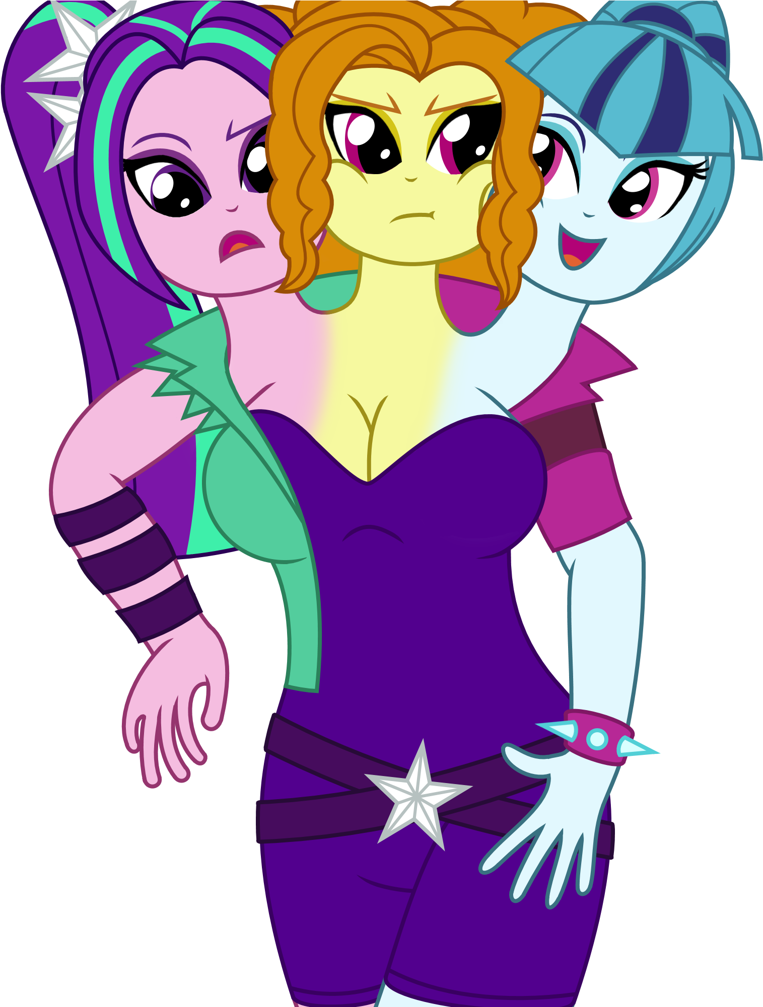 Mlpconjoinment The Dazzlings Conjoined By Mlpconjoinment - Comics (2000x2000)