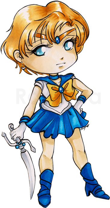 Chibi Sailor Uranus By Ranefea - Cartoon (400x712)