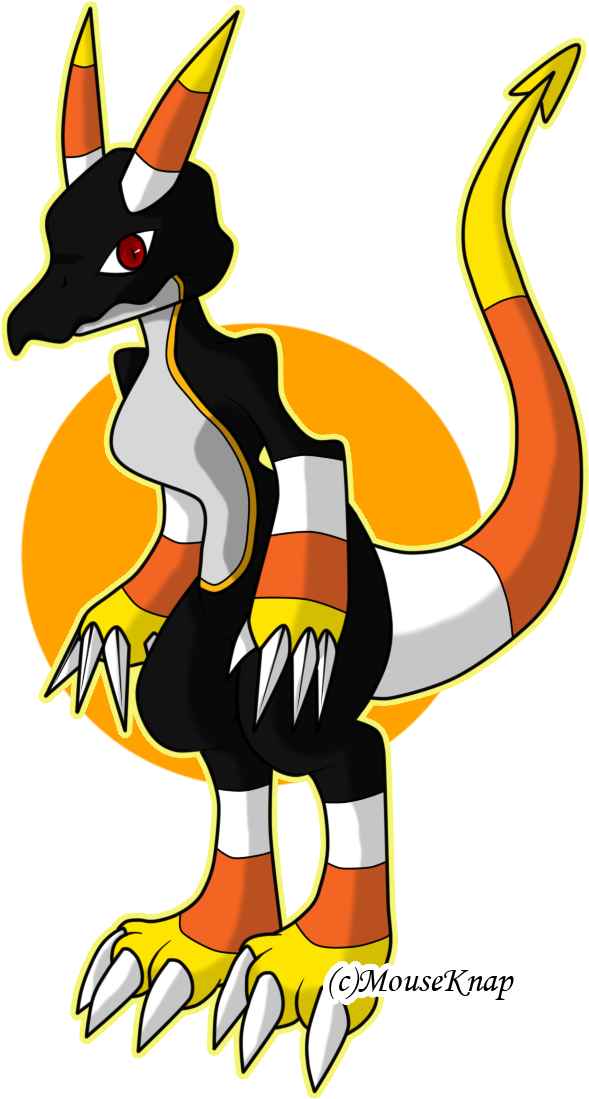 Candy Corn Dragon By Mouseknap - Candy Corn Dragon By Mouseknap (677x1171)