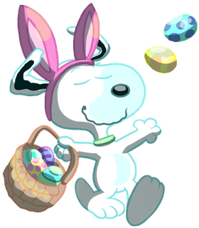 Snoopy Easter Clip Art Library - Cartoon (350x350)