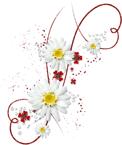 Flower Paintingsclip - سكرابز للتصميم متنوعه (420x500)