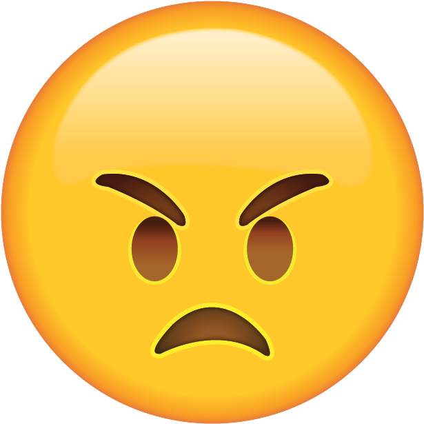 Angry Face Emoticon - Balanced Diet Pie Chart (640x640)
