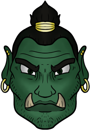 Orc Face By Ghostlykoala - Illustration (349x470)