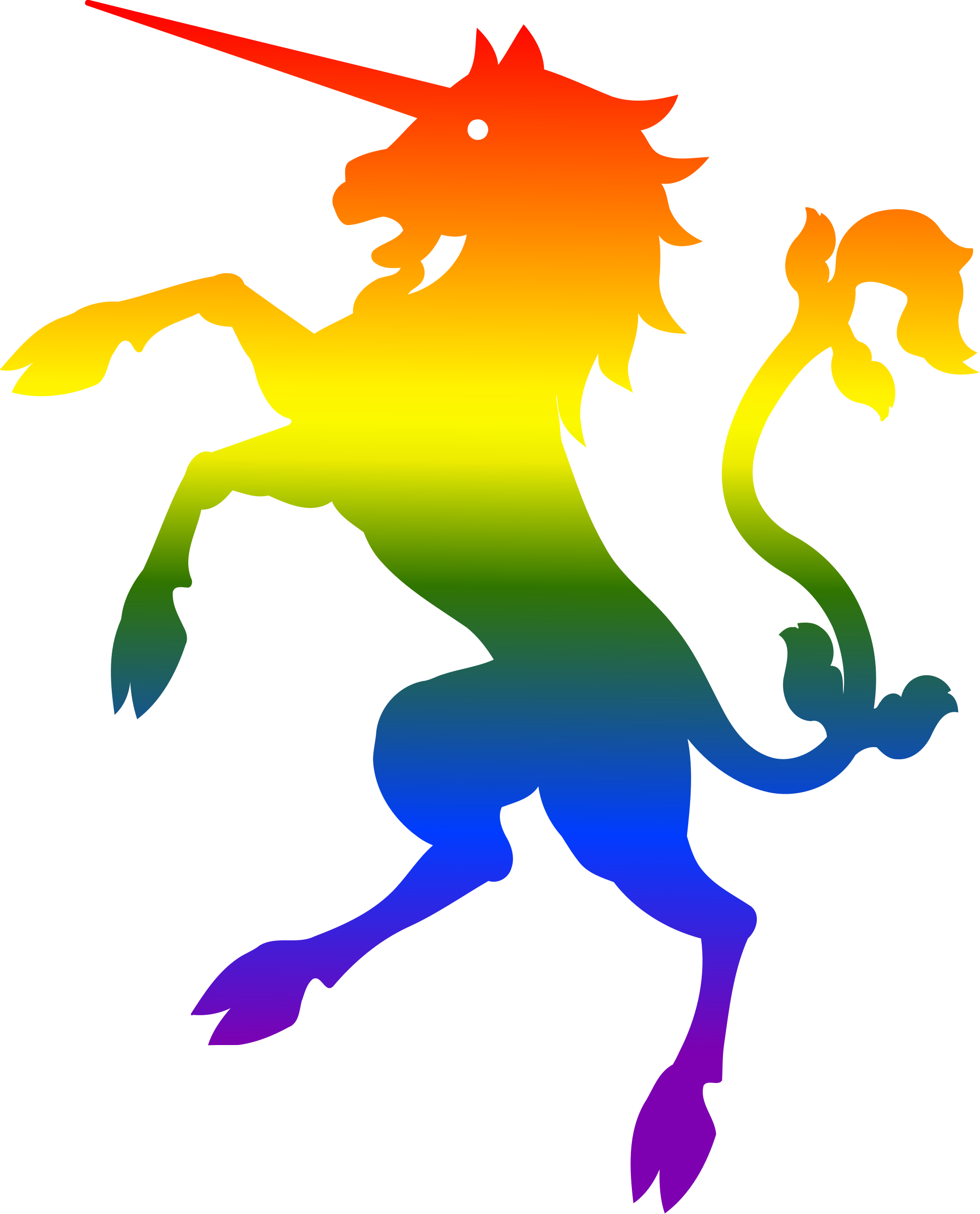 Unicorn - Unicorn Rainbow Vector Png (1937x2400)