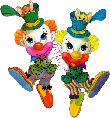 Clowns Pair - Cut Clowns (362x388)