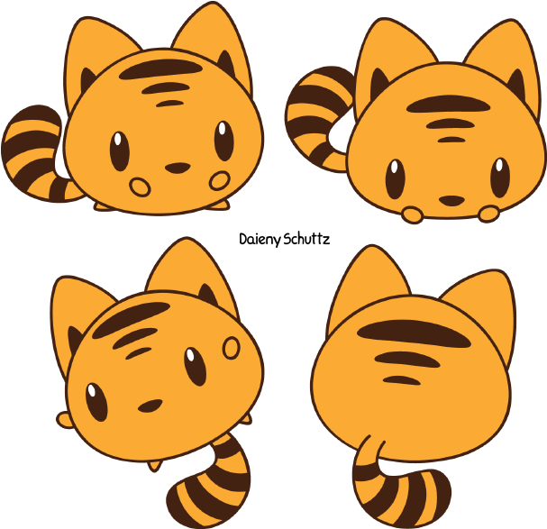Chibi Tiger By Daieny - Chibi Tiger (650x636)