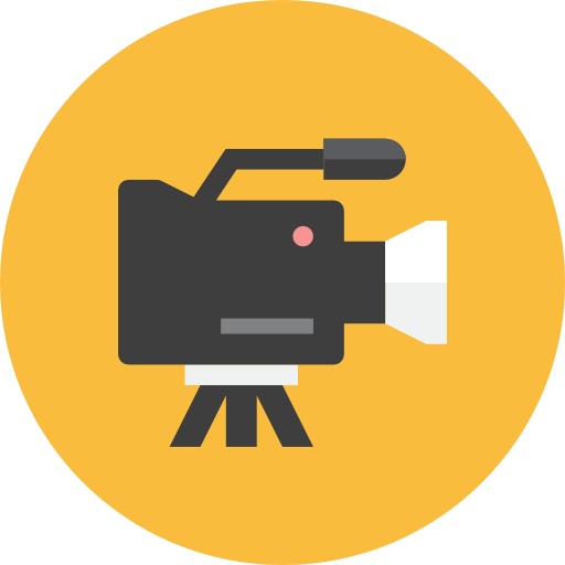 Pixel - Video Camera Flat Icon (512x512)