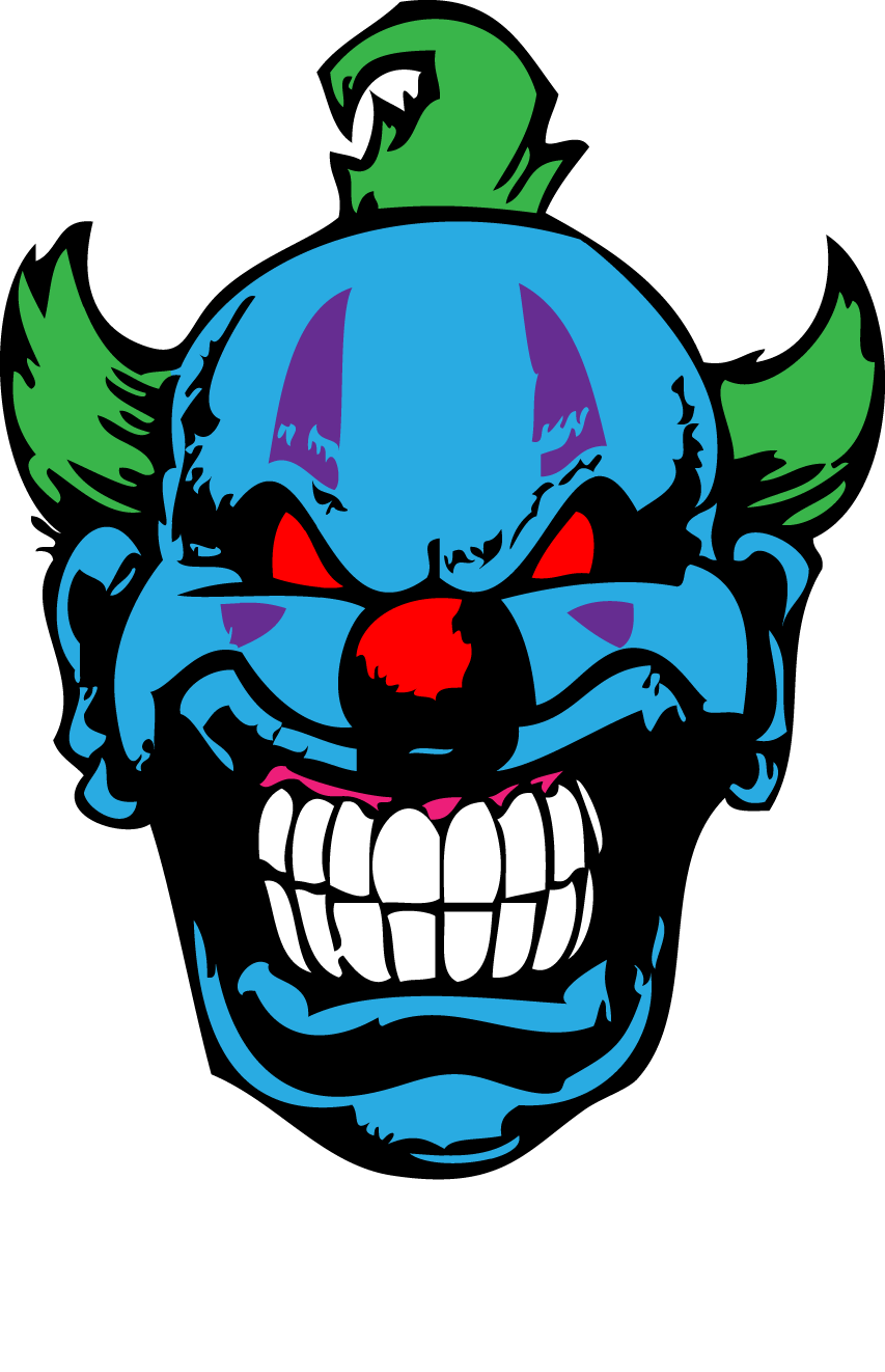 Psycho Clown - Vector Free (853x1322)