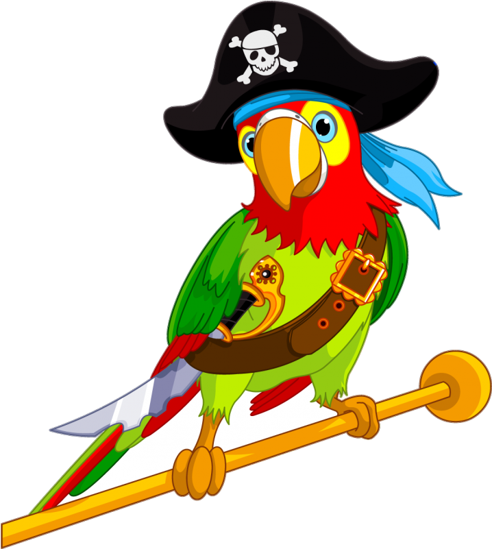 Siguiente - 5in X 4.25in Left Facing Pirate Parrot Sticker Decal (800x800)
