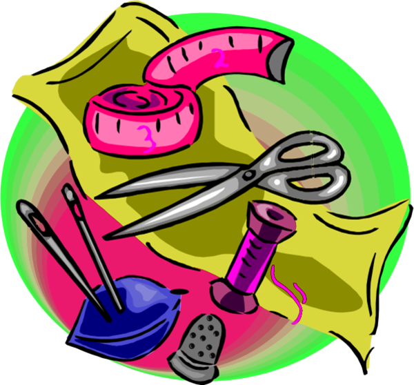 Sewing Tools Clip Art (600x558)