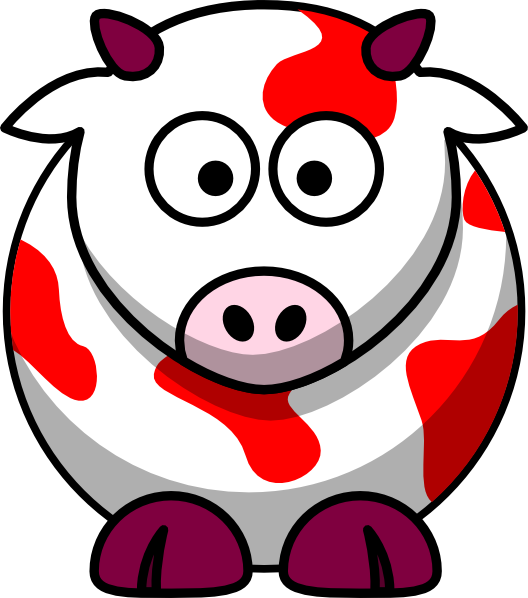 Red And White Cow (528x598)