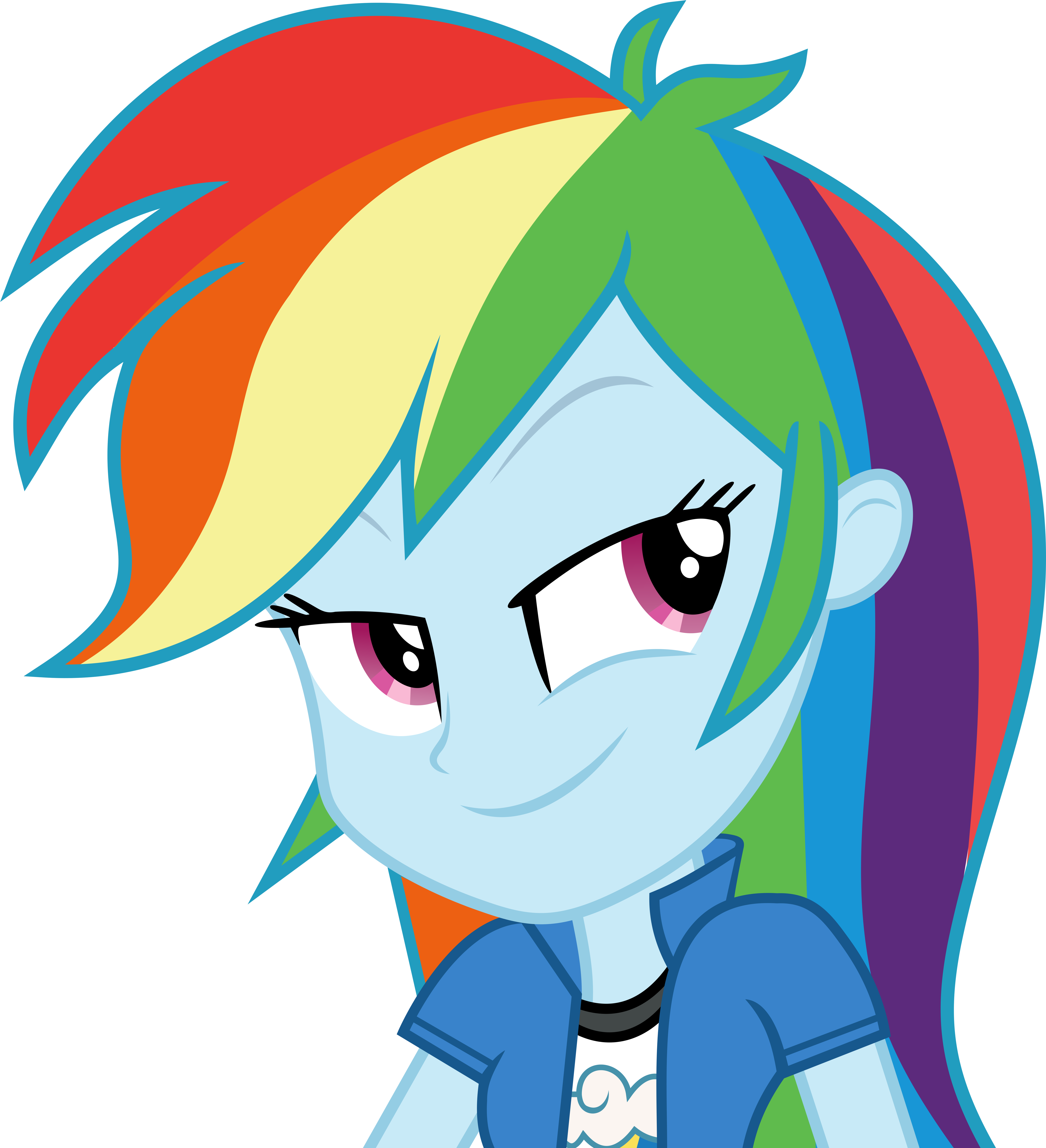 Vector By Luckreza8 Mlp Eqg 3 Rainbow Dash Vector By - Vector By Luckreza8 Mlp Eqg 3 Rainbow Dash Vector By (6486x7757)