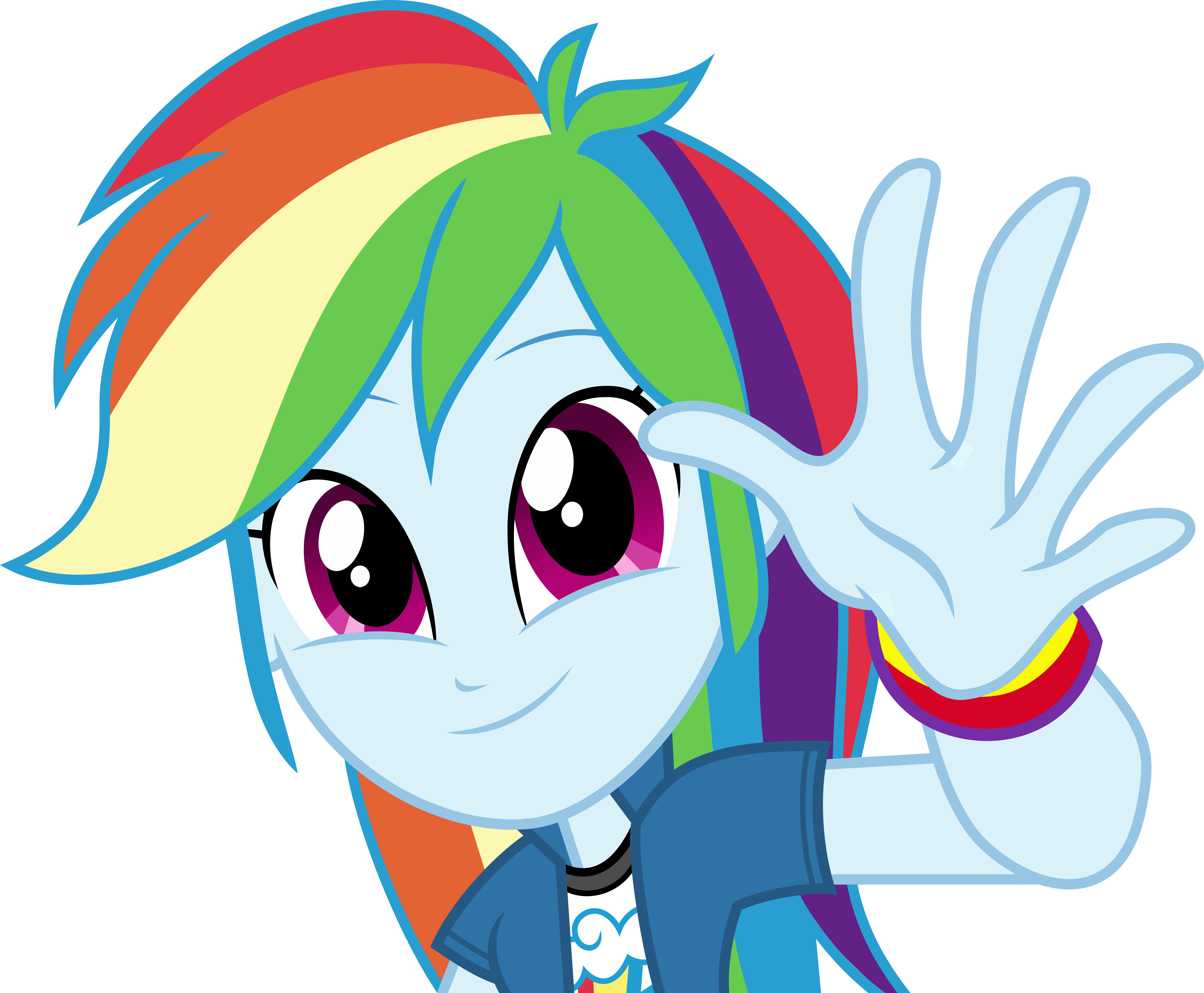 Monday - Eqg Rainbow Dash Vector (4848x4000)