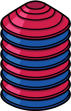 A Stack Of Coloured Cones - Circle (800x600)