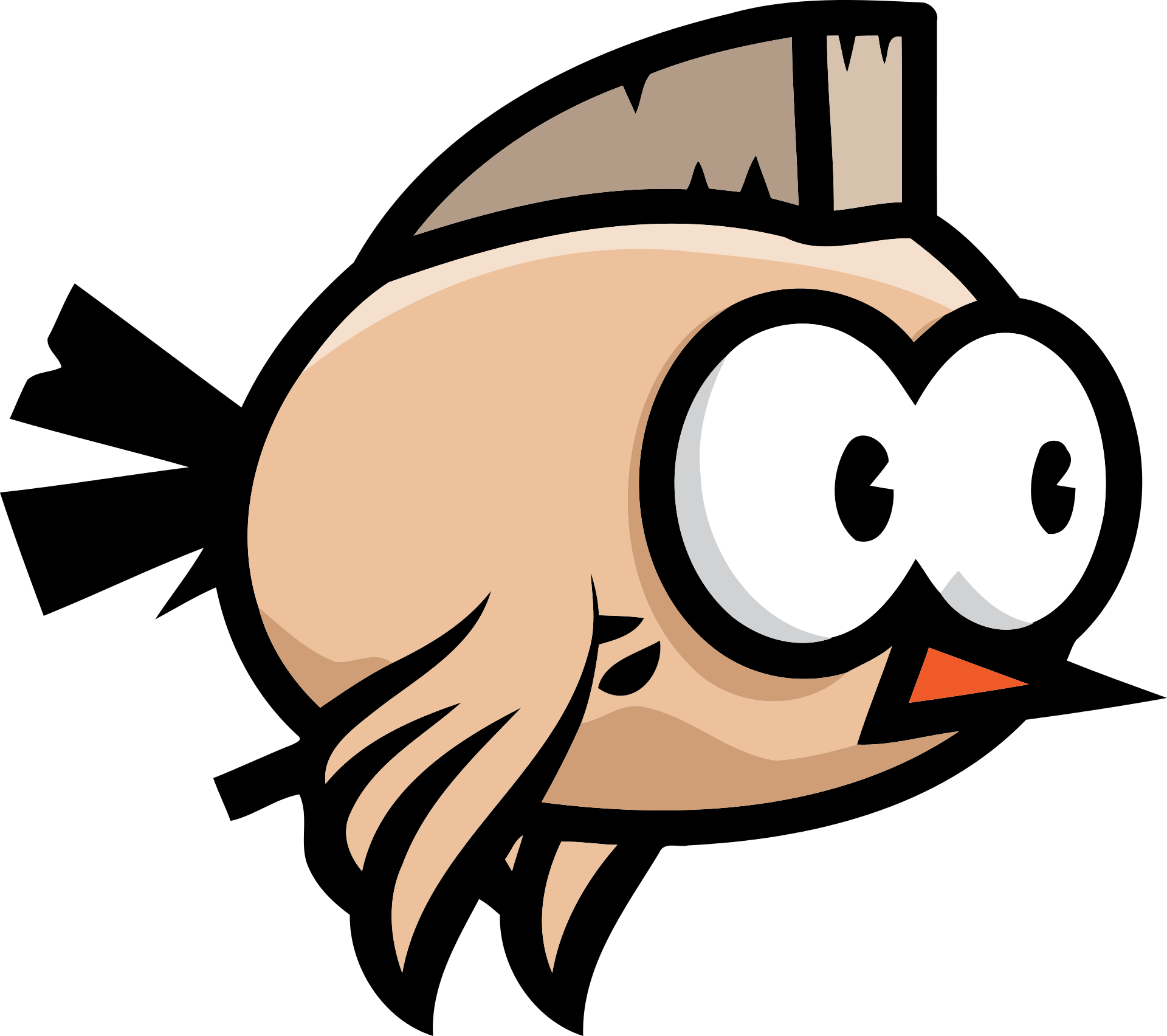 Bird Flapping Wings Clipart - Flapping Bird Frame By Frame (2361x2095)