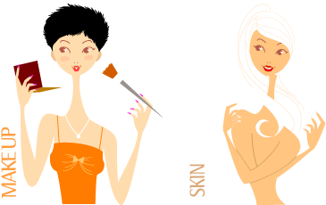 Vector Girl Makeup - Illustration (840x590)