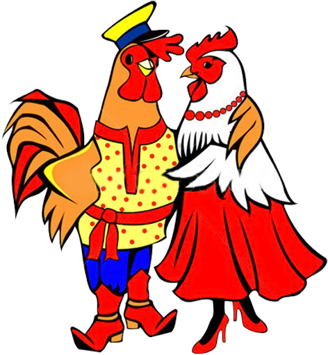 Cards - Rooster (477x518)