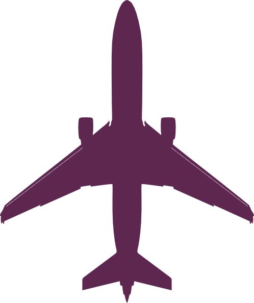 Plane Silhouette Blue (498x594)