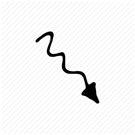 Cartoon Arrow - Squiggly Arrow Transparent (512x512)