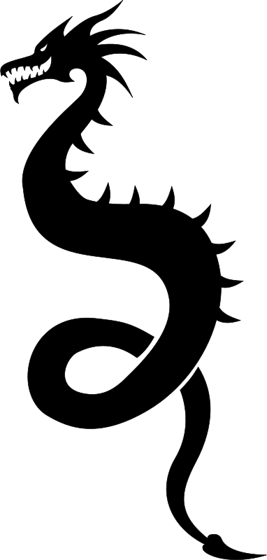 Dragon Silhouette Vector (382x800)