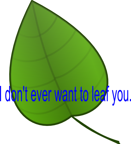 Leaf You Clip Art - Inflatable (546x598)