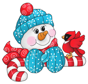 3d Cards - Snowman (400x377)