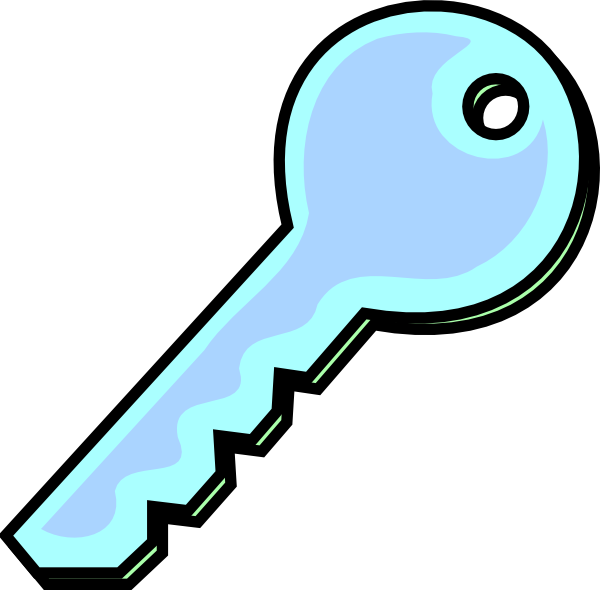 Blue Keys Clipart (600x590)