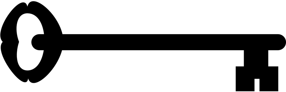 Key Clipart Horizontal - Key Vector (960x480)