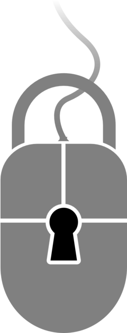 Mouse Lock - Clip Art (256x689)