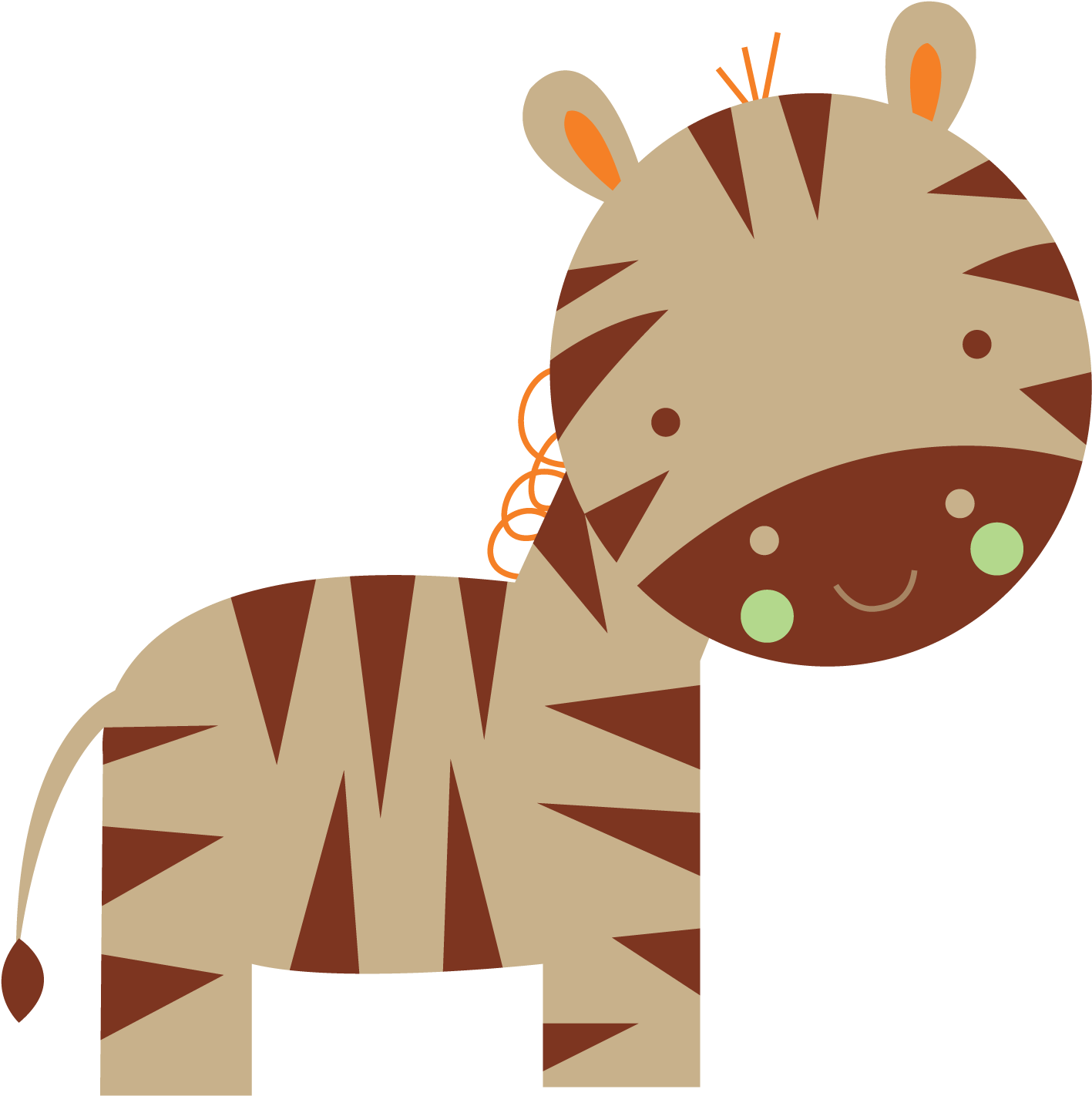 Ebe53-zebra - Beiwanda Wall Sticker Baby Animals Set 2 (11 Pieces) (1500x1500)