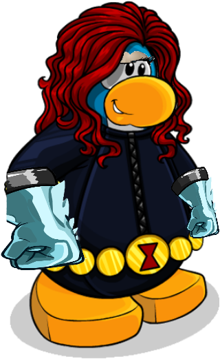Hot Black Widow - Cartoon (383x563)