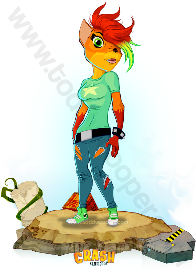 Coco Bandicoot - Cartoon (636x900)