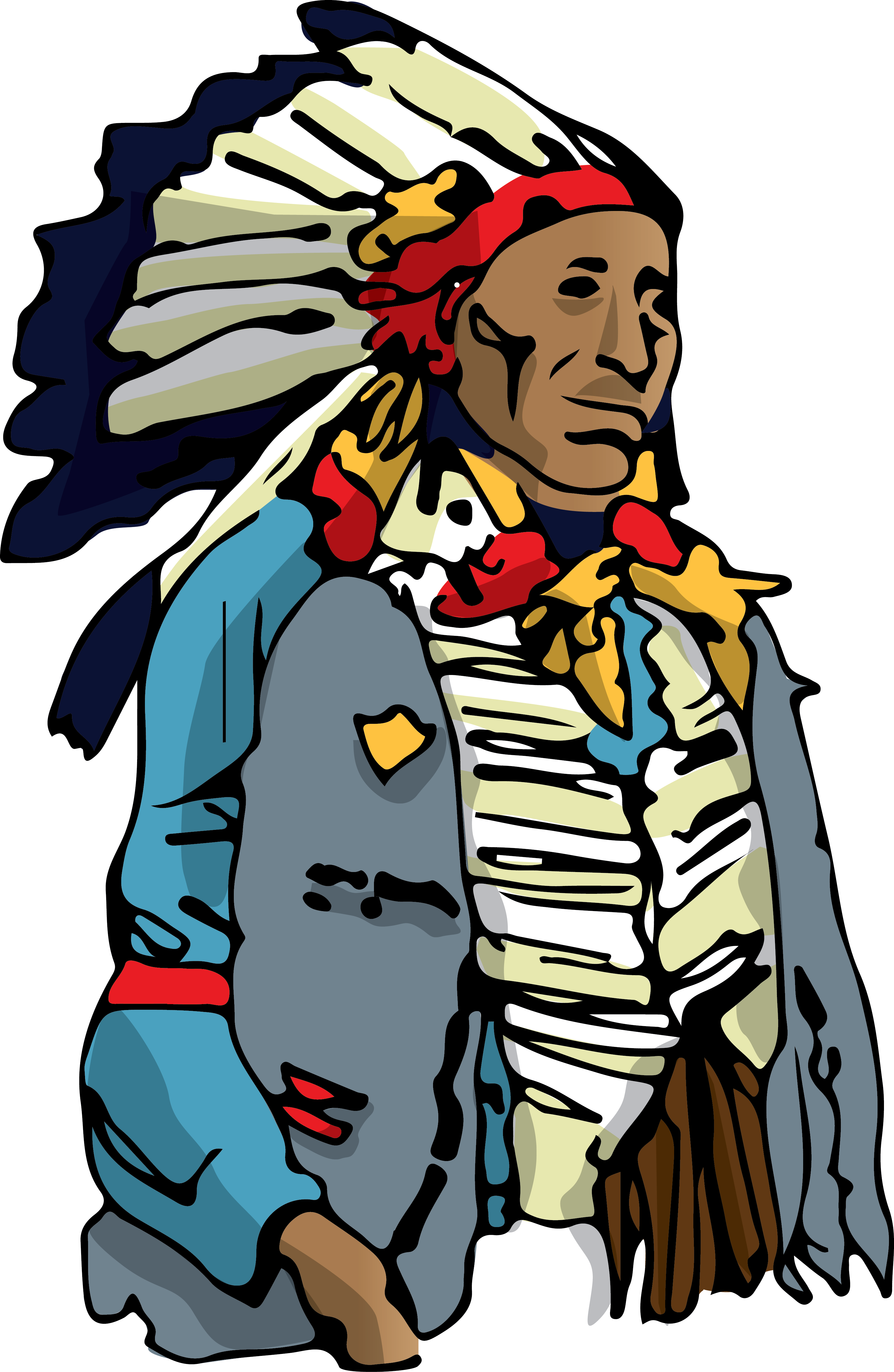 Black-elk - Cartoon (3208x4923)