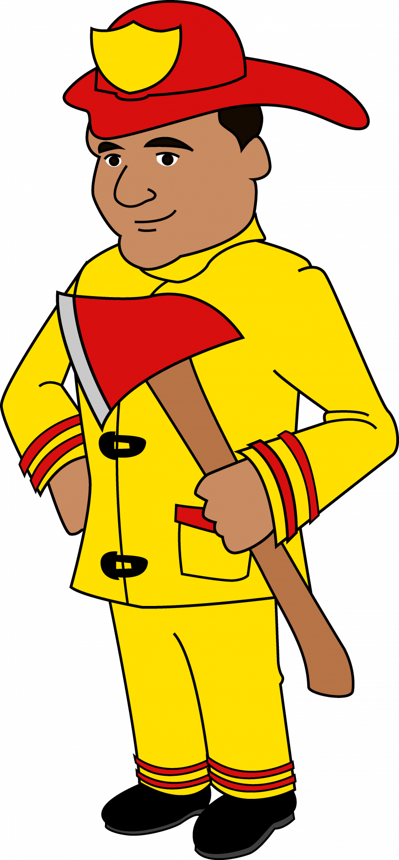 Firefighter Clipart (817x1757)