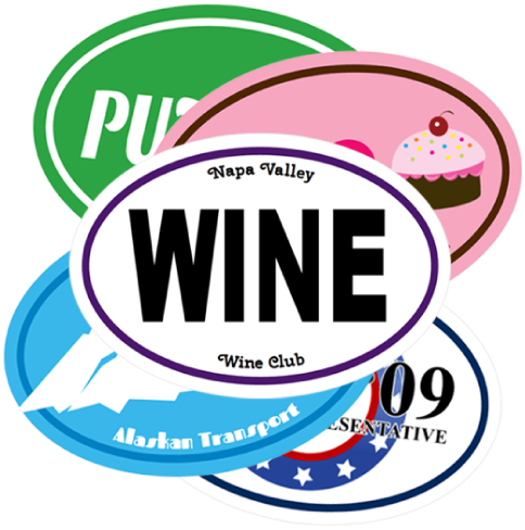 Custom Oval Stickers & Decals - Decal (484x488)