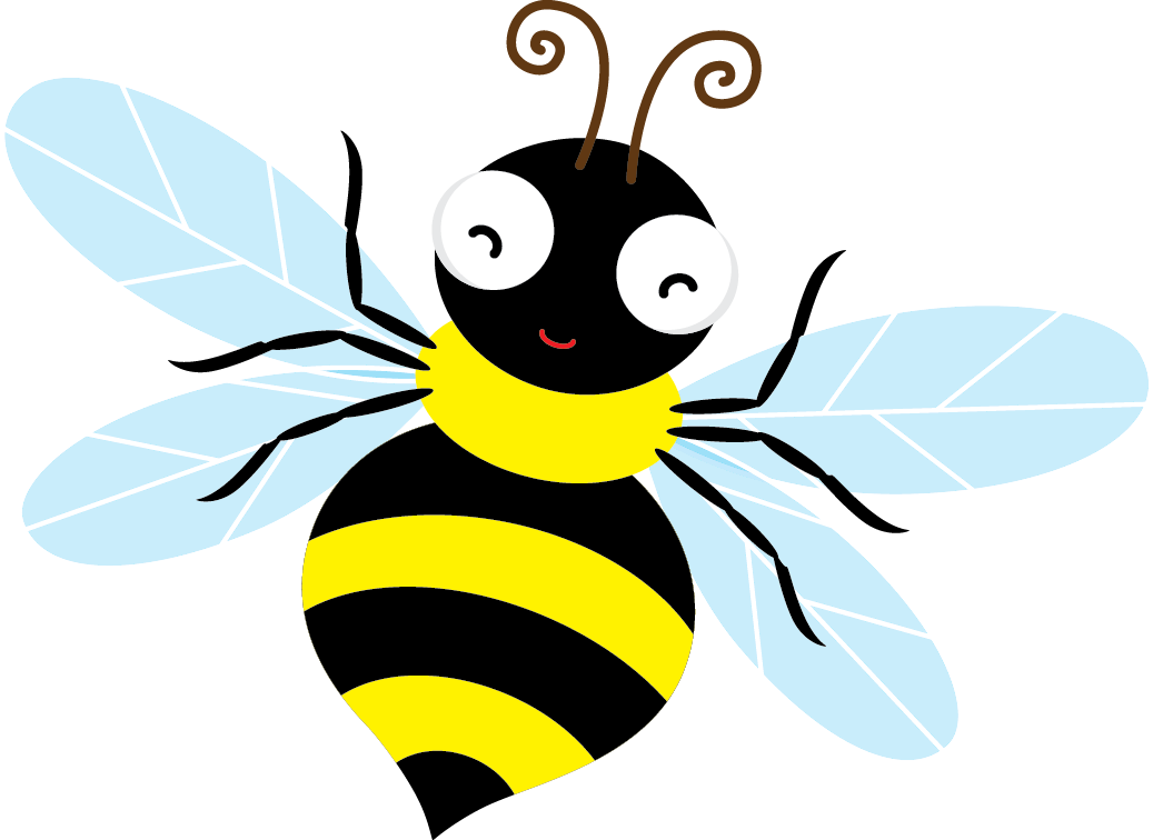Bee - Clip Art (1037x756)