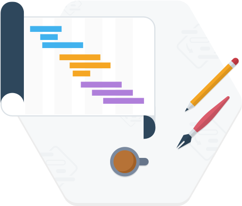 Gantt Chart Timeline - Graphic Design (520x520)