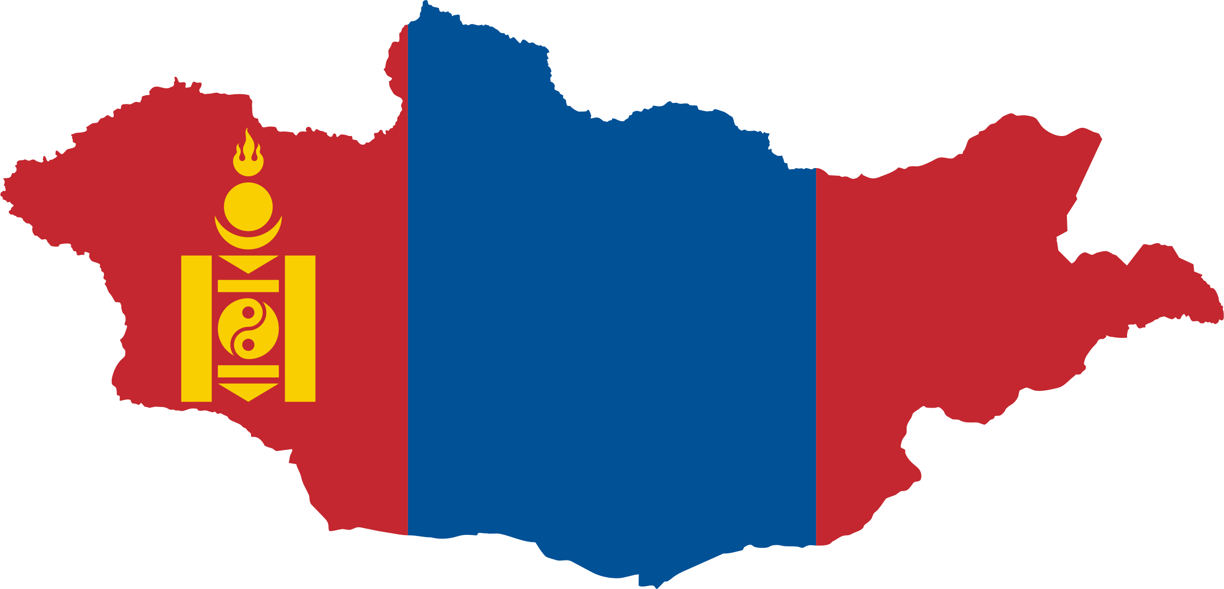 Big Image - Mongolia Flag Map (2400x1156)