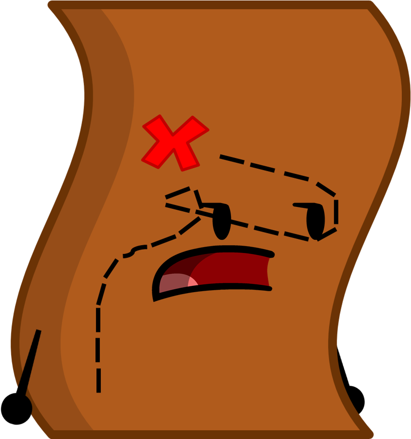 Treasure Map - Bfdi Treasure Chest (864x905)