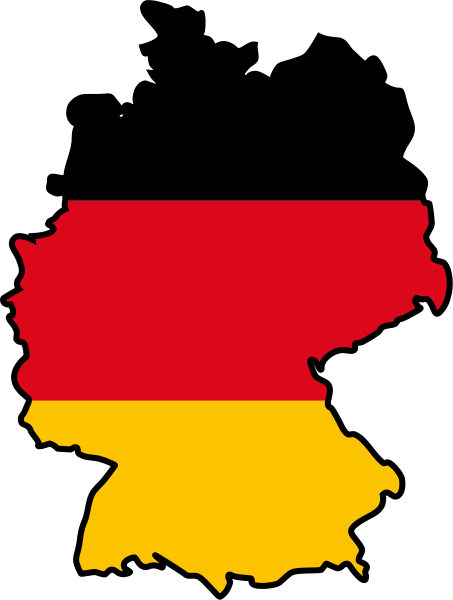 German Flag Map - Germany Map Png (453x600)