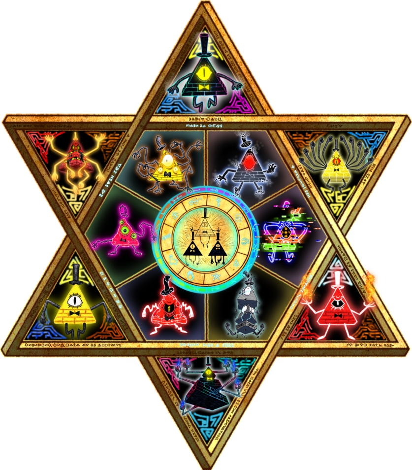 With Gravity Falls Being Over, A Great Show Has Left - Bill Cipher All Forms (837x954)