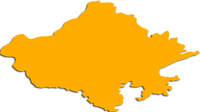 Rajasthan Map Clipart (800x451)