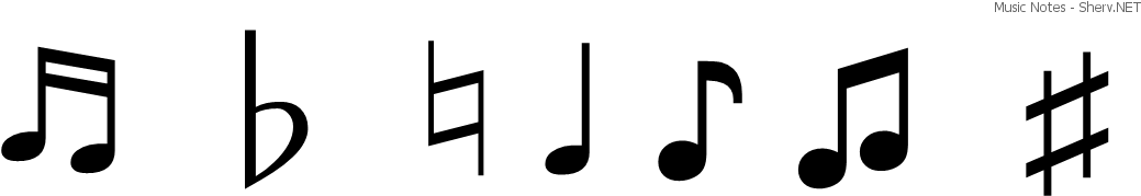 Music Notes Inverted - Musicnotes, Inc. (1074x217)