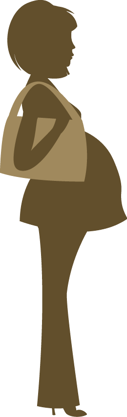 Grávida E Bebê - Silhouette (260x853)