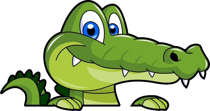 Alligator Clip Art (888x471)