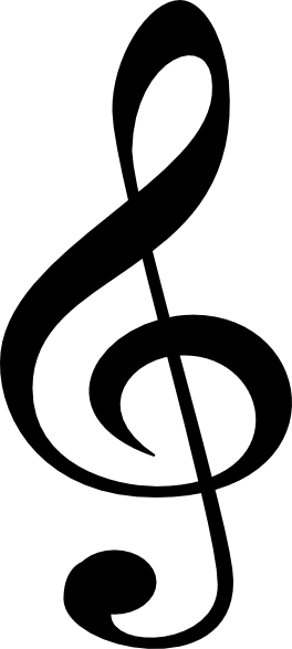 Music - Notes - Star - Treble Clef (264x587)