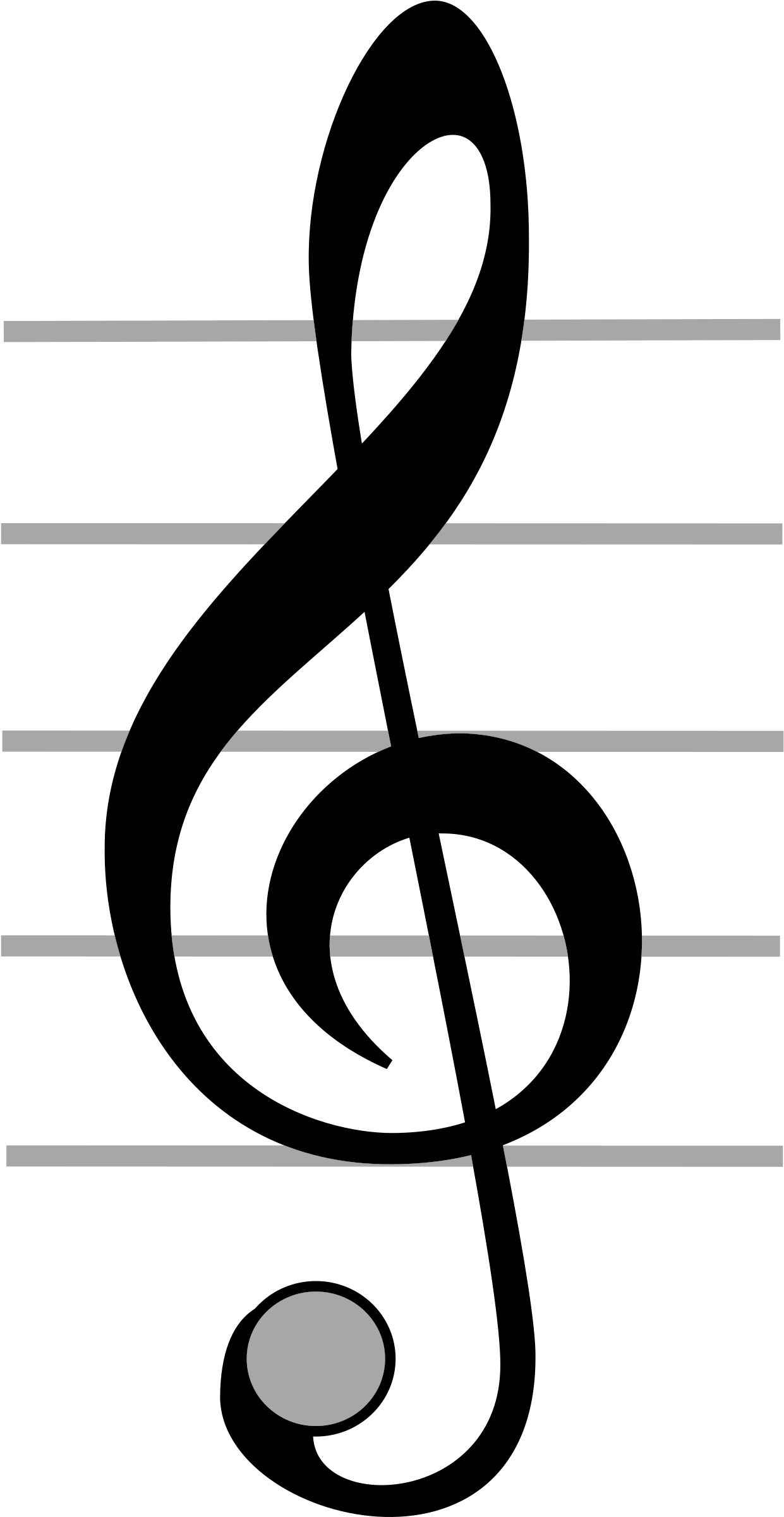 Clef - G Clef Clip Art (1272x2400)
